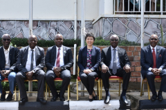 L-R: Mr. Mam Jallow - RD WACAF, Dr. David Kakuba - MD CAAU,Mr Emile Arao - ED CASSOA, Dr. Fang Liu - ICAO SG, Capt. Gilbert Kibe - DG KCAA and Mr Barry Kashambo - RD ESAF